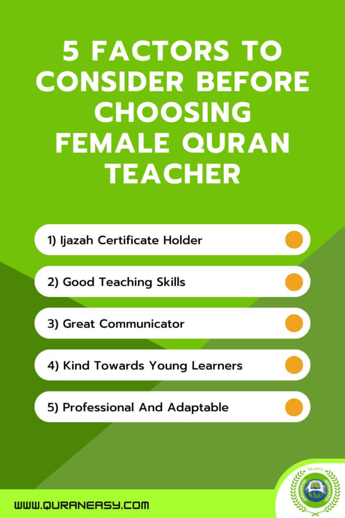 5 Factors To consider when picking female quran tutor