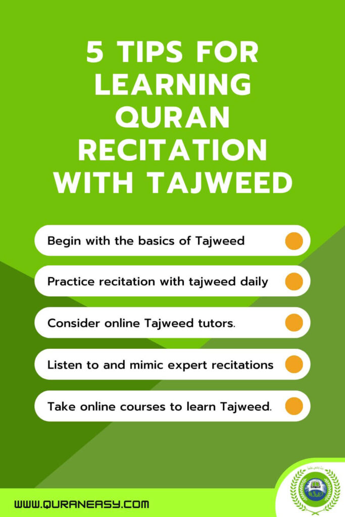Tips for learning quran recitation with tajweed